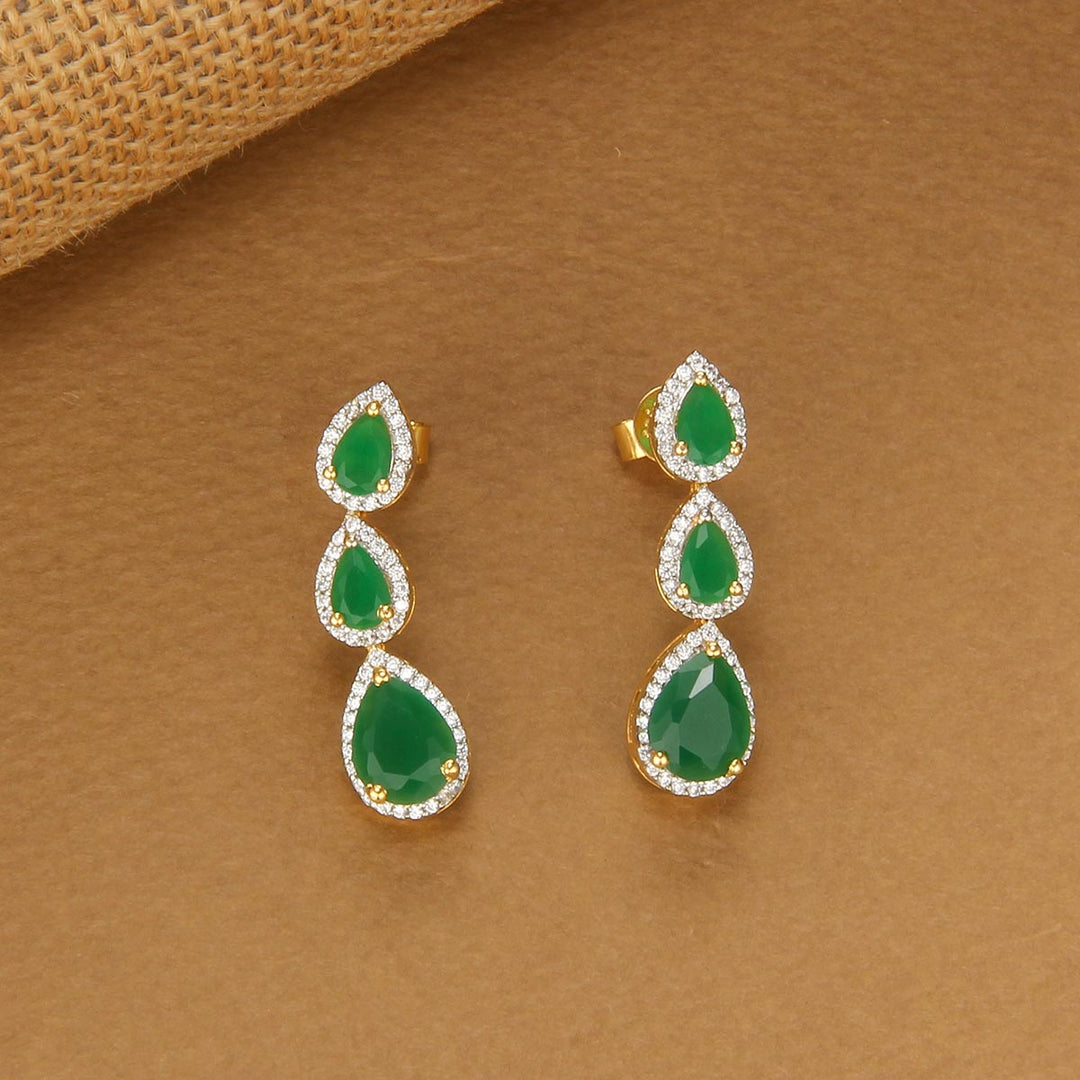 Shinning Green Avikam Short Necklace Set