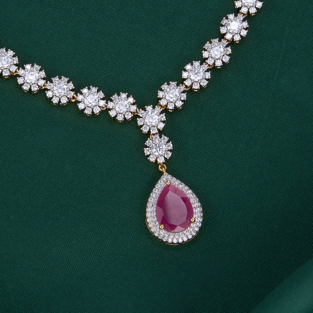 Aisha Floral Avikam Short Necklace Set