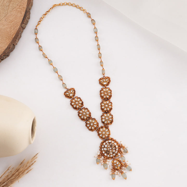 Dhashvitha Kundan Long Necklace