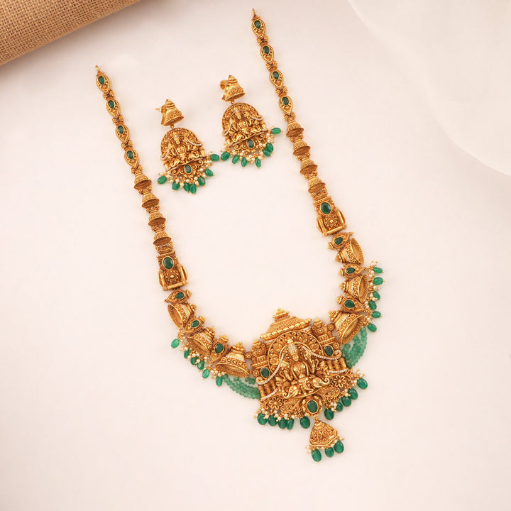 Temple Design Nagas Long Necklace Set