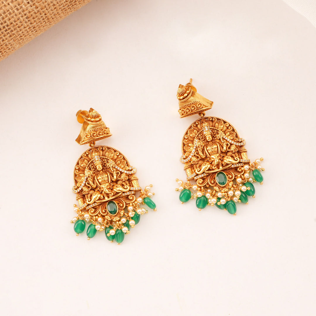 Temple Design Nagas Long Necklace Set