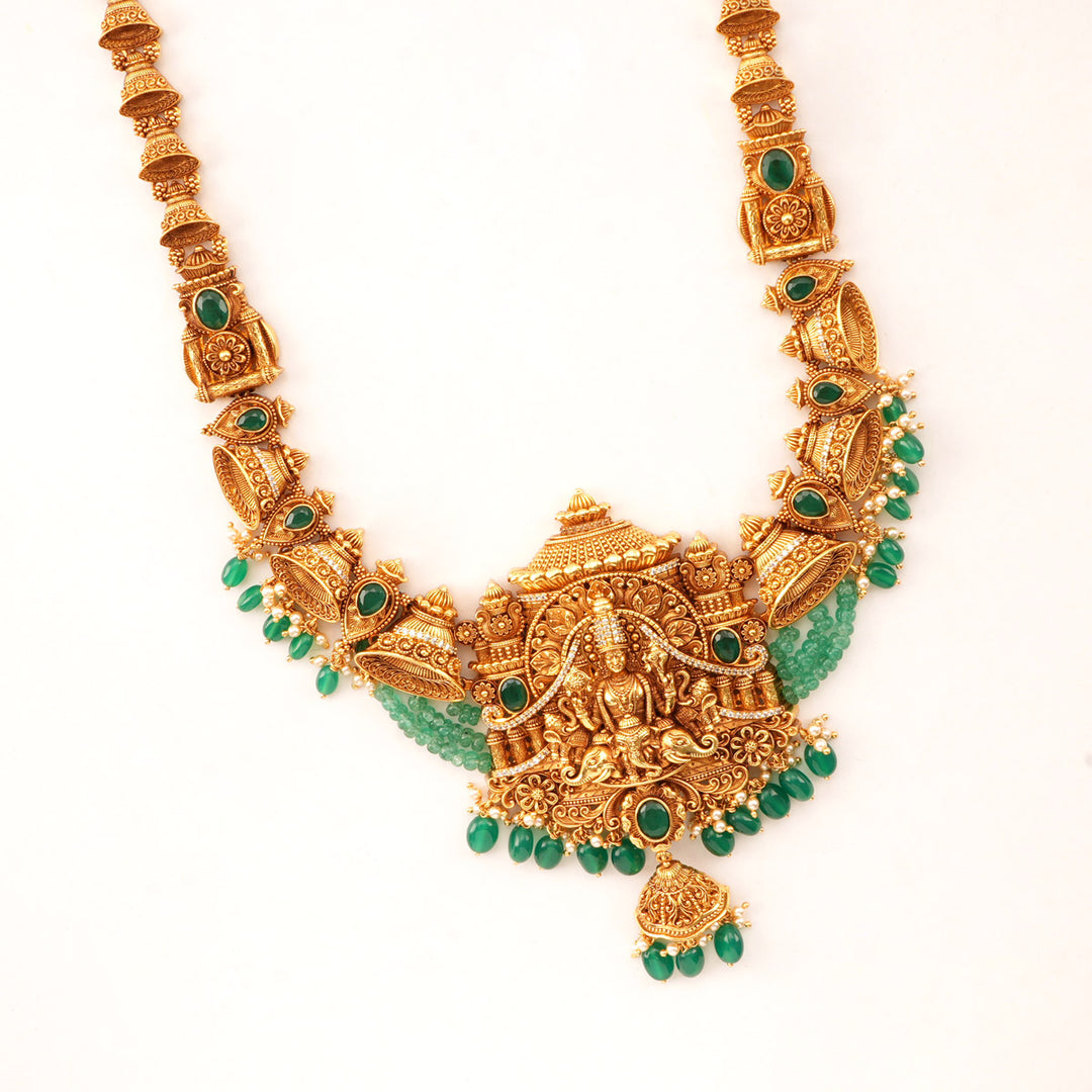 Temple Design Nagas Long Necklace Set