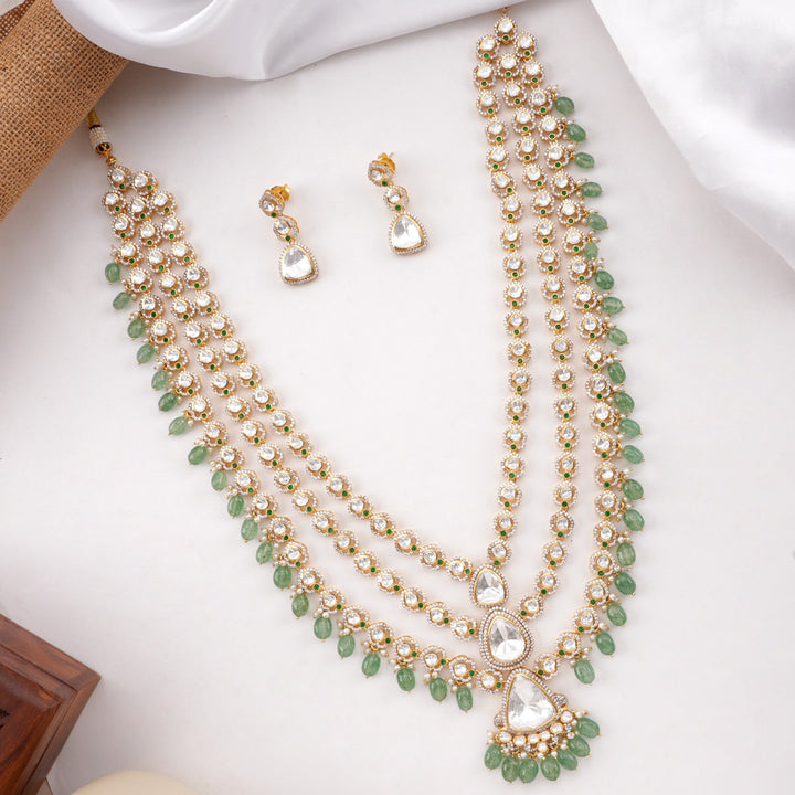 Layered Charm Long Necklace Set