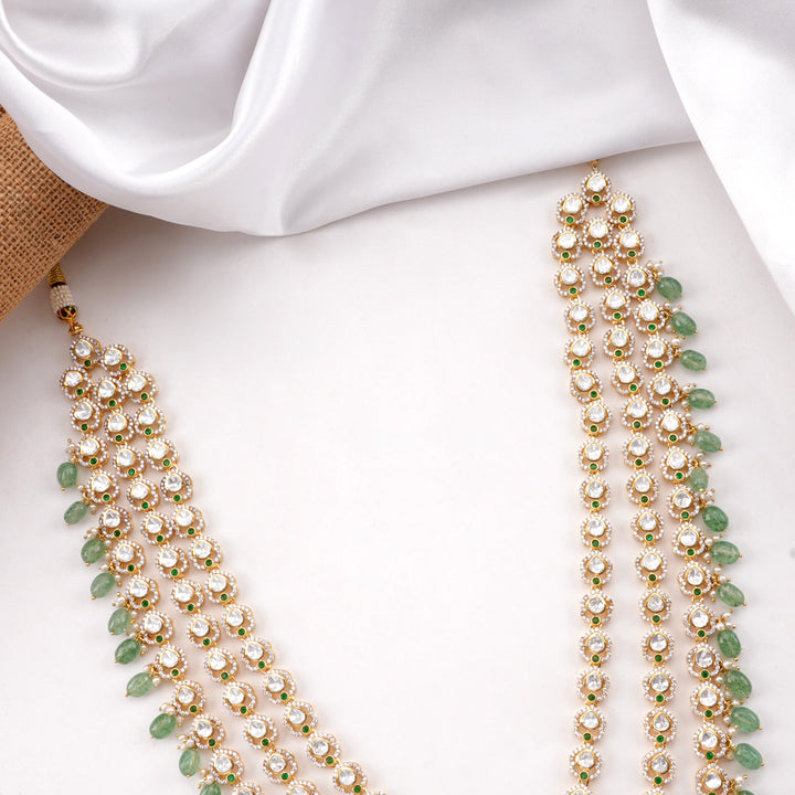 Layered Charm Long Necklace Set