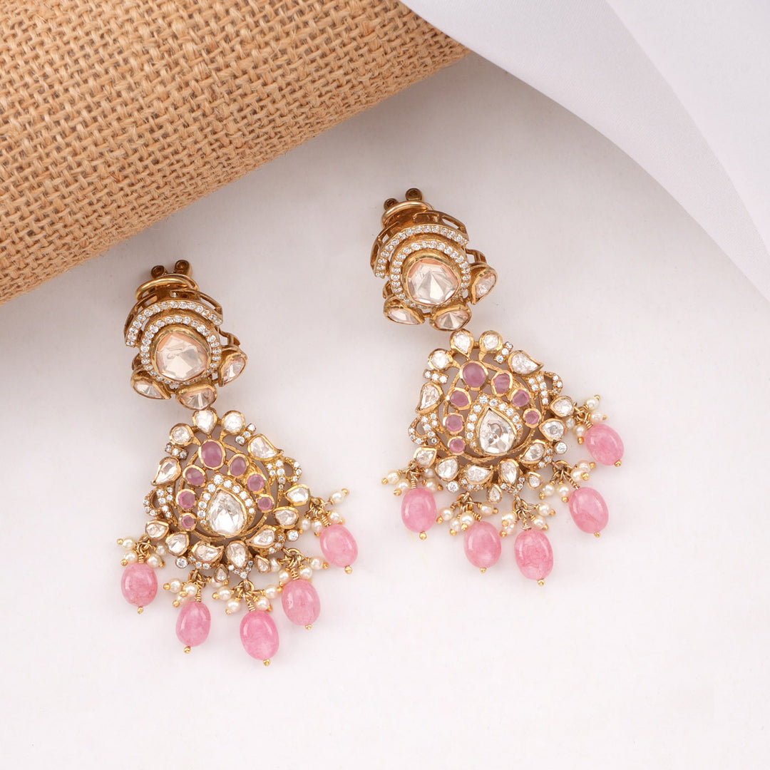 Beautiful Pink Short Necklace Set