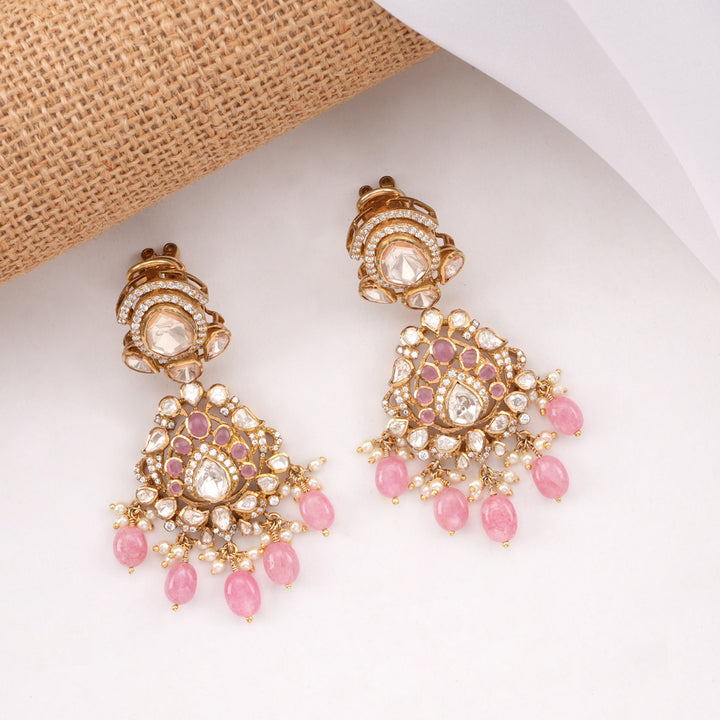 Beautiful Pink Short Necklace Set