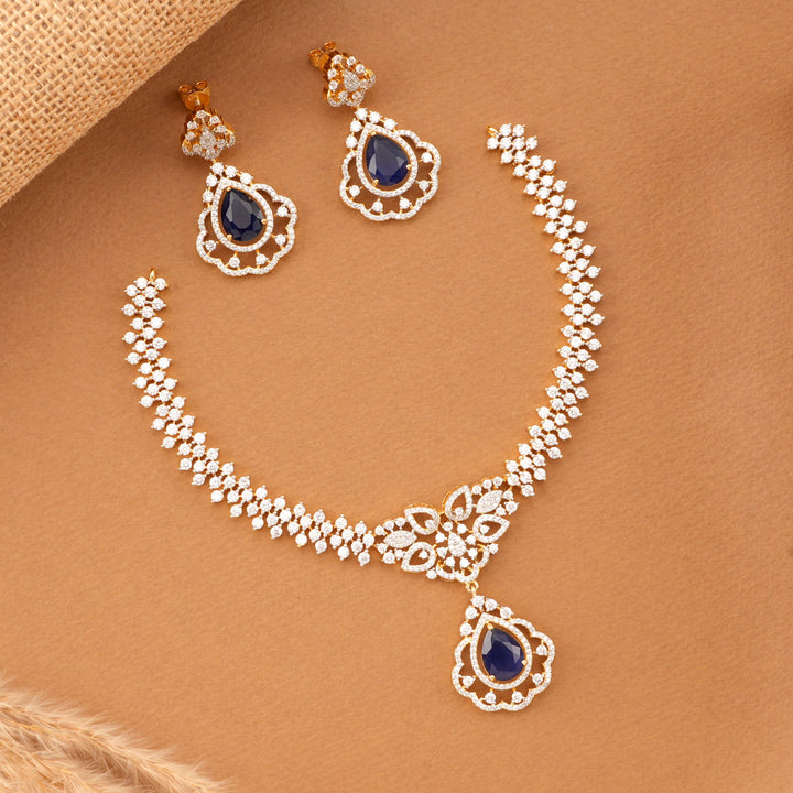 Pretty Look Diamond Look Necklace Set
