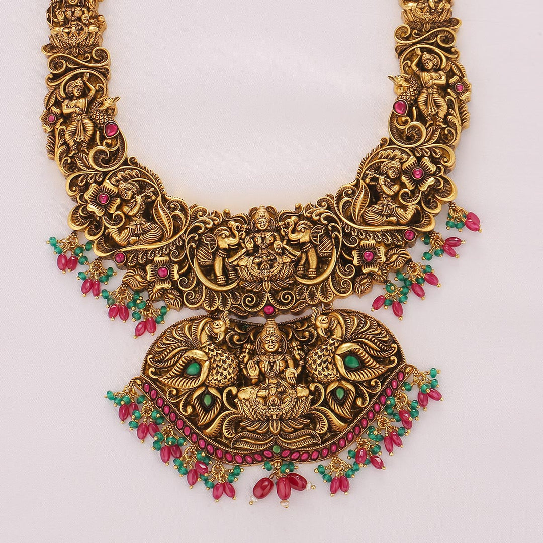 Glitzy Nagas Long Necklace - AMS-102-11274