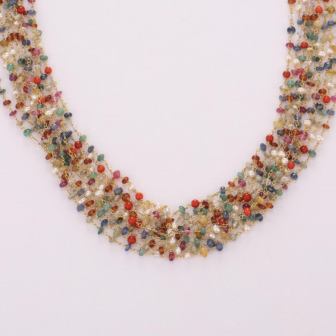 Nine Gems Beads Necklace