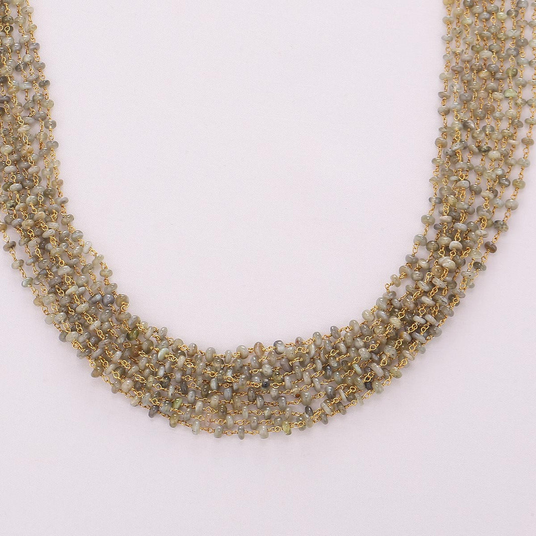 Cat eye Beads Long Necklace