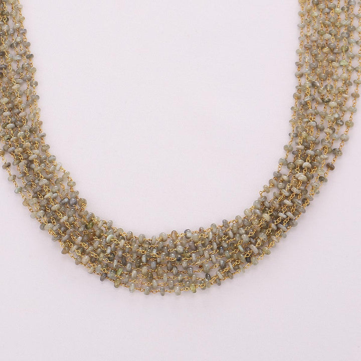 Cat eye Beads Long Necklace