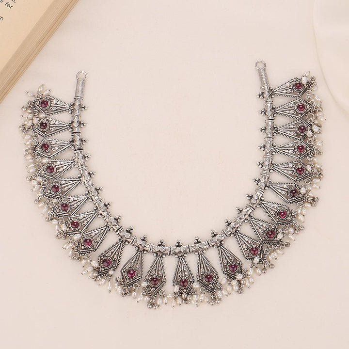 Trendy  Oxidised Short Necklace