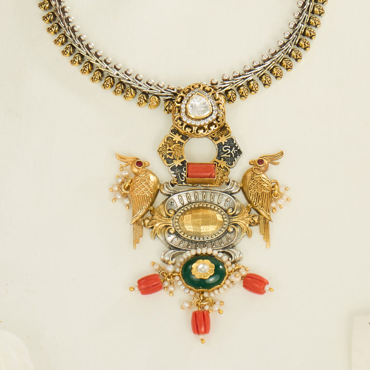Magitha Oxidised Short Necklace