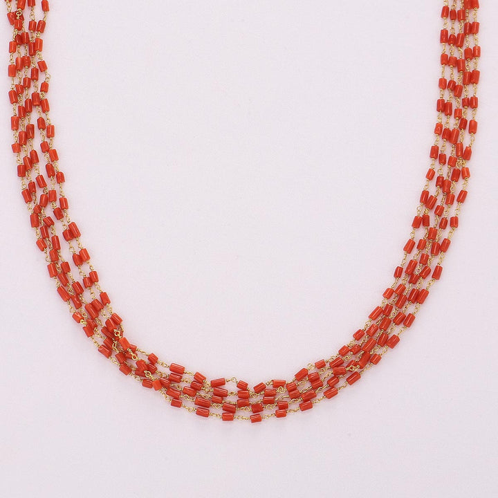 Shining Corals Long Necklace