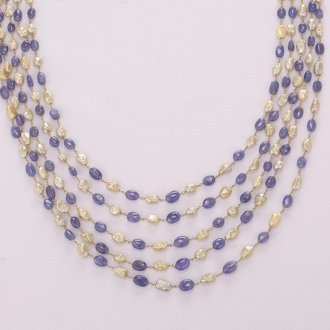 Blushing Beads Long Necklace