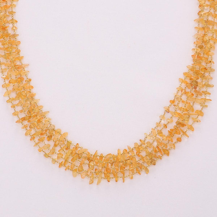Opal Orange Beads Necklace
