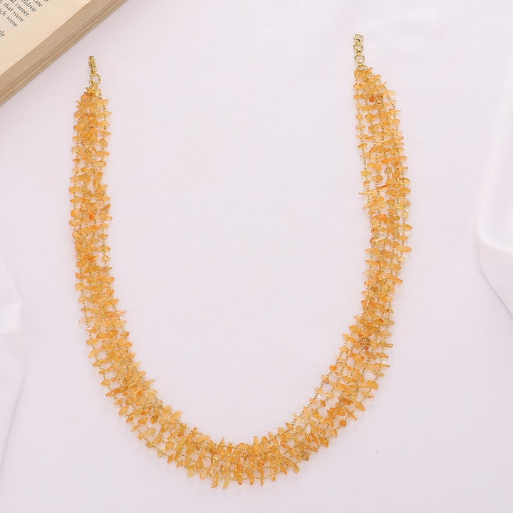 Opal Orange Beads Necklace