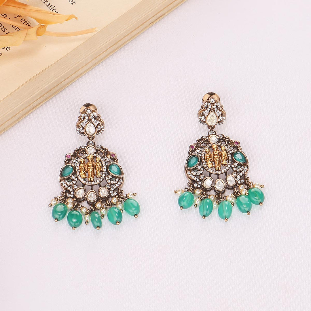 Layer Charm Victorian Long Necklace Set