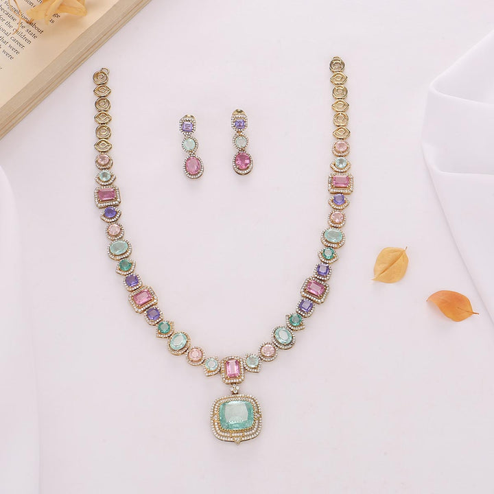 Glitz Charm Long Necklace Set