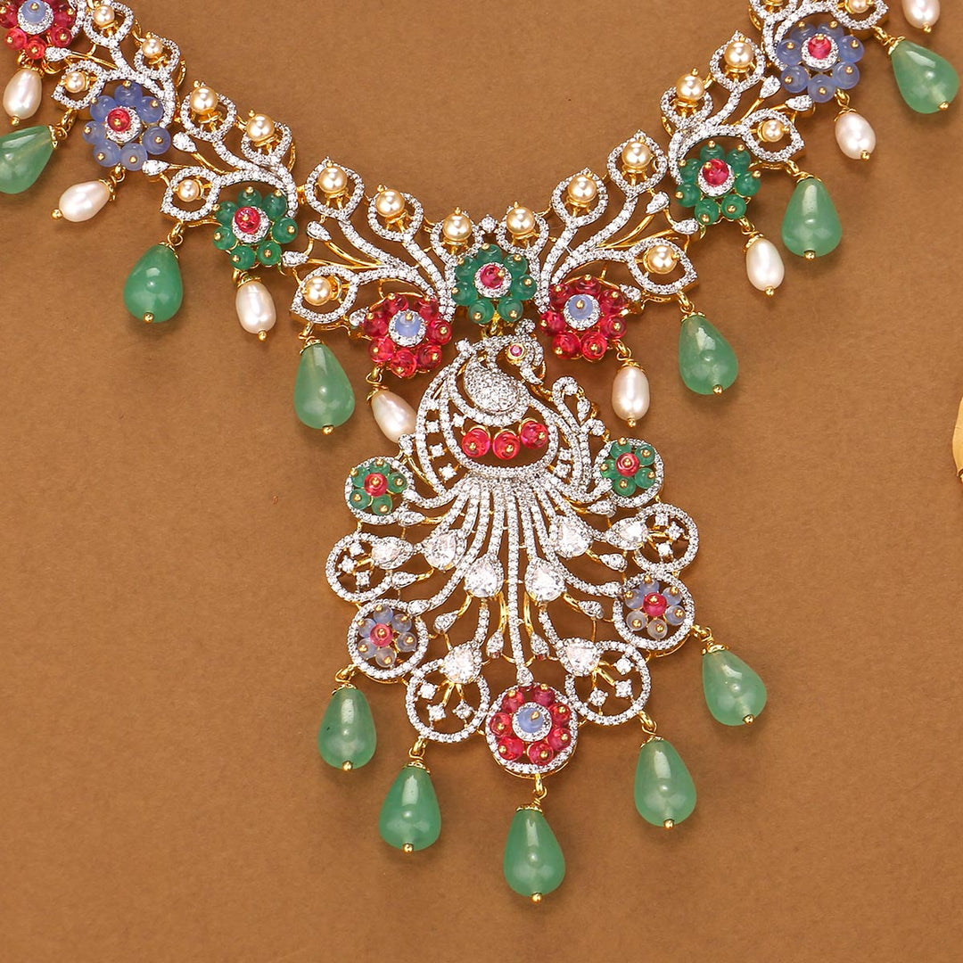 Multi Charm Avikam Short Necklace Set