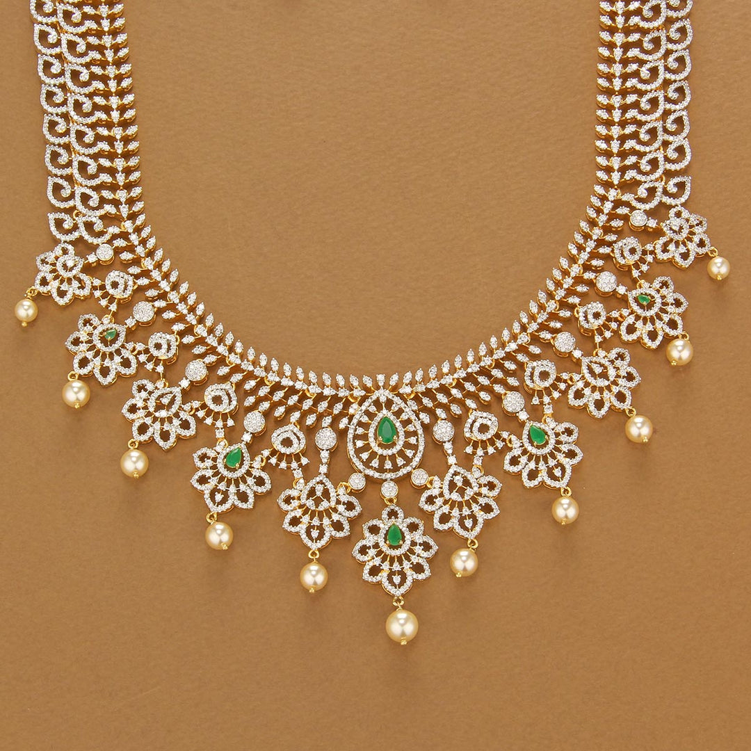 Glitering  Avikam Long Necklace Set