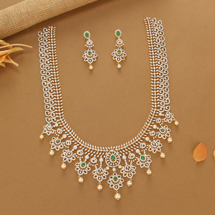 Glitering  Avikam Long Necklace Set