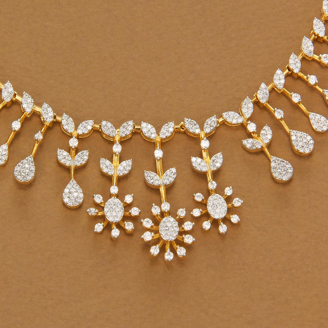 Ferina Diamond Short Necklace Set