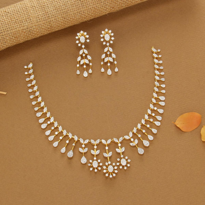 Ferina Diamond Short Necklace Set