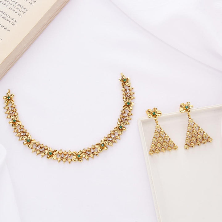 Vidhushini Stone Short Necklace Set