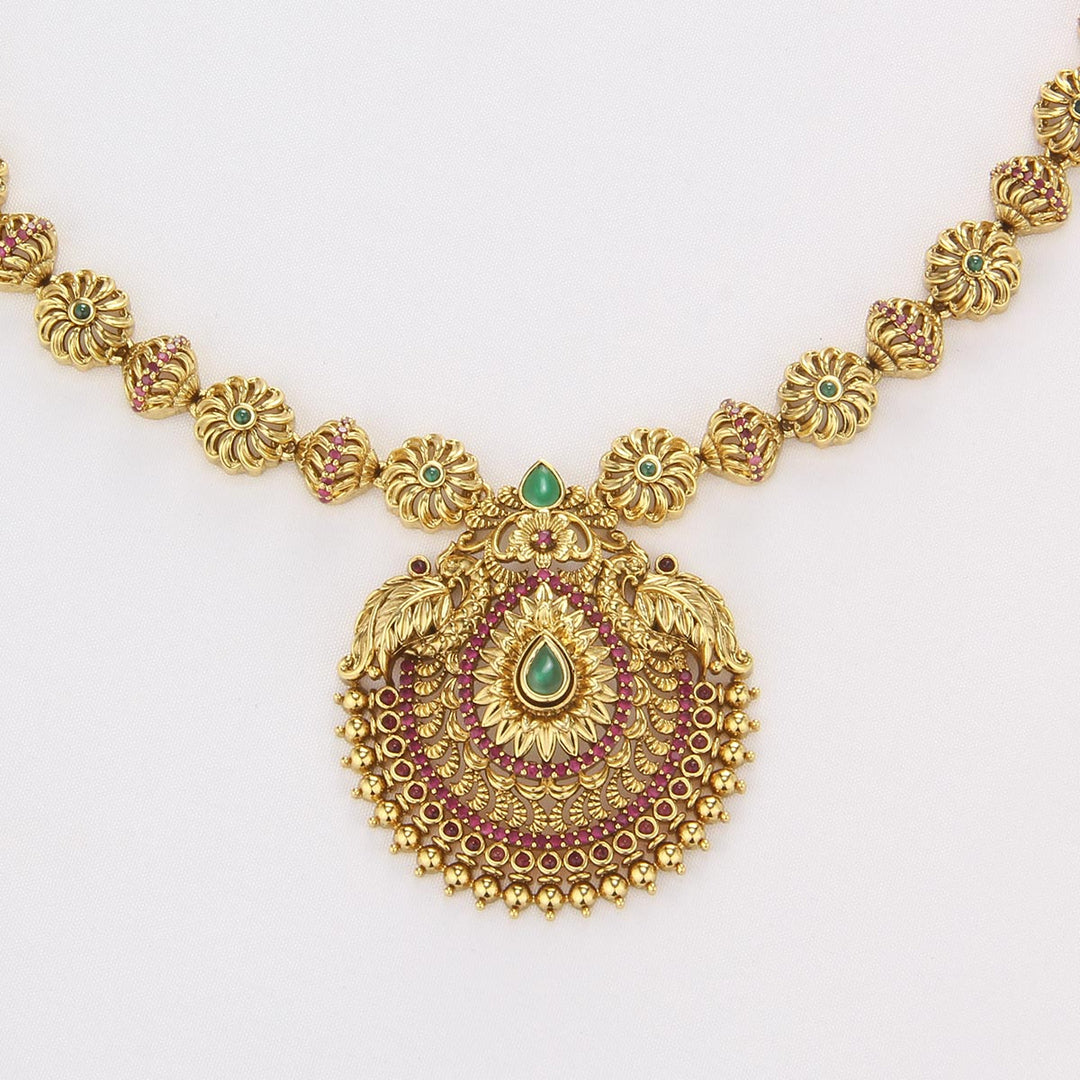 Amrutha Charm Long Necklace Set