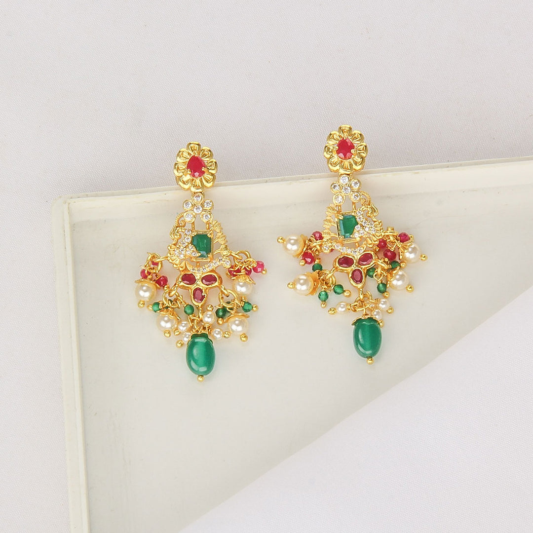 Unique Pakshi Short Necklace Set