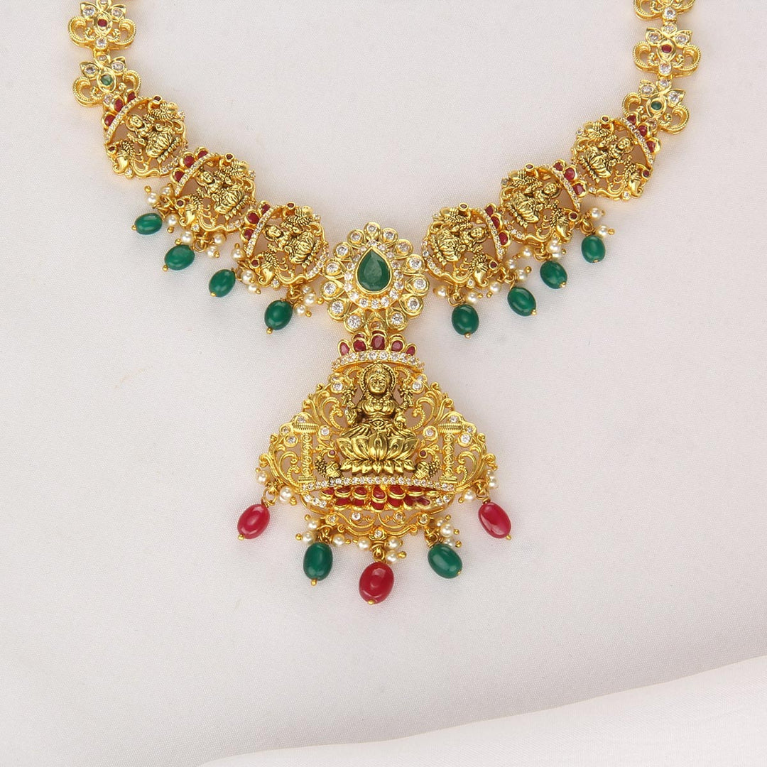 Mysha Pakshi Short Necklace Set
