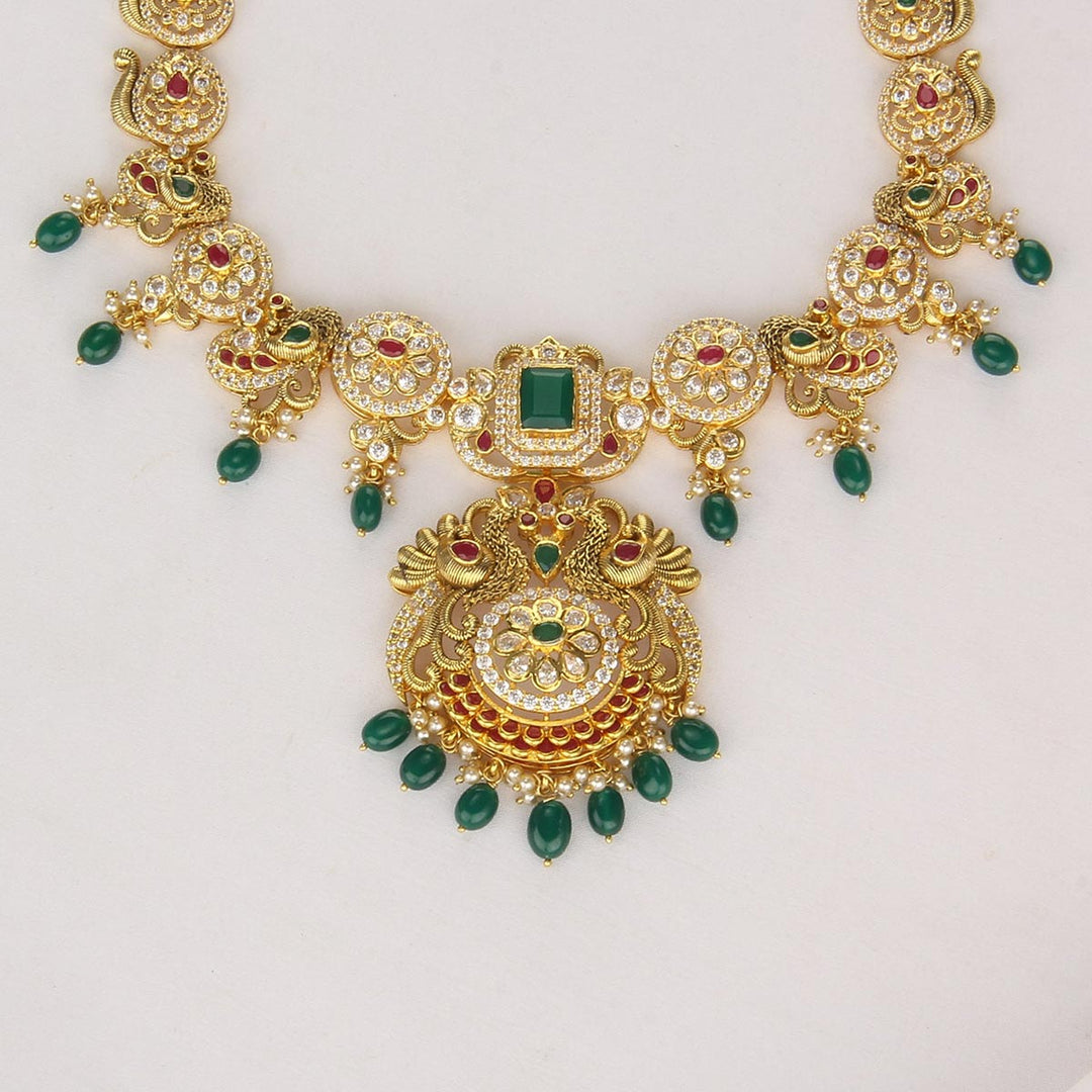 Varshitha Pakshi Long Necklace Set