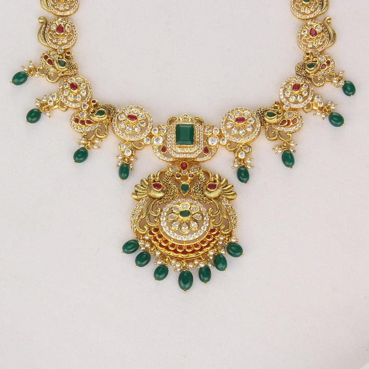 Varshitha Pakshi Long Necklace Set