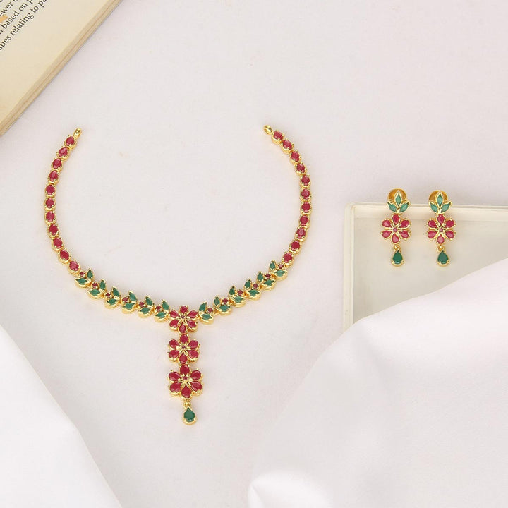 Pranavi Pakshi Short Necklace Set
