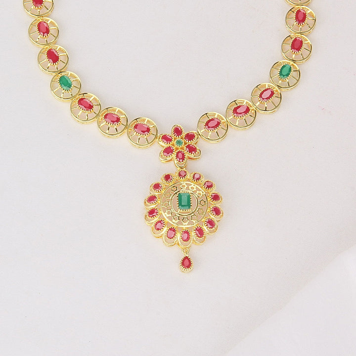 Charm Pakshi Short Necklace Set