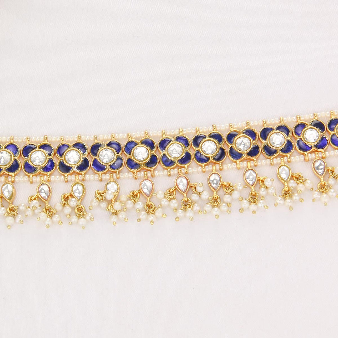 Attractive Blue Kundan Choker