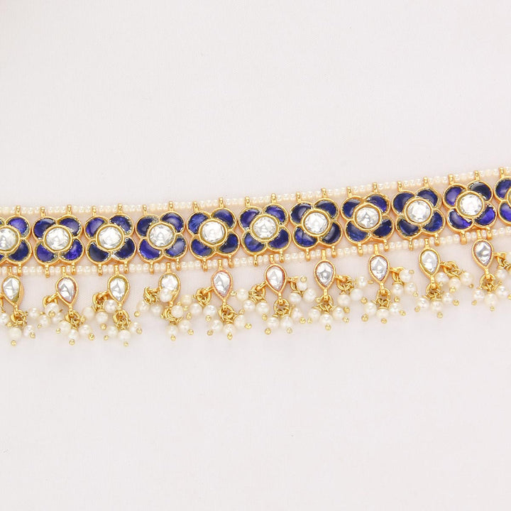 Attractive Blue Kundan Choker