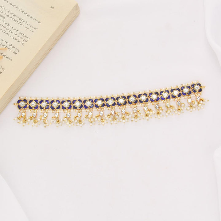 Attractive Blue Kundan Choker