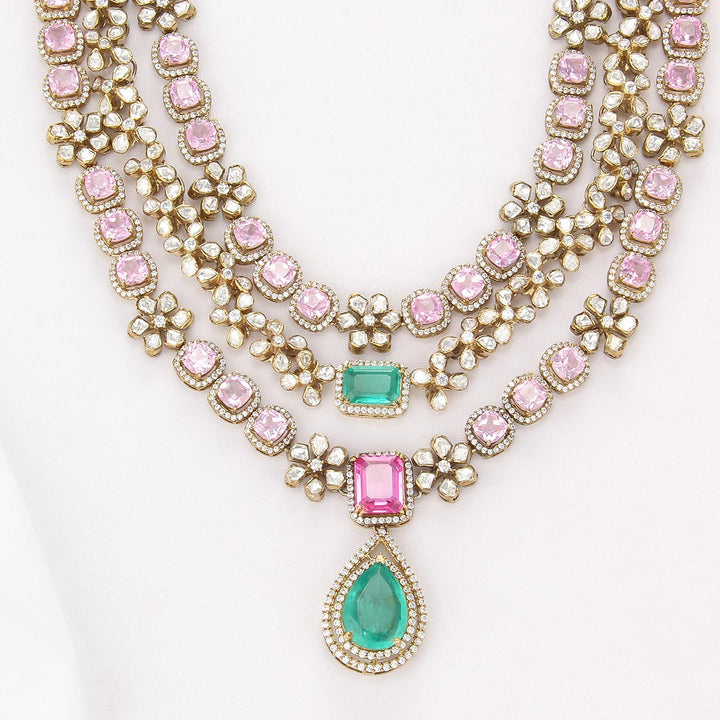 Shine Charm Short Necklace Set