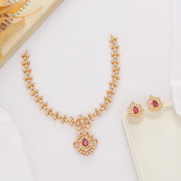 Dazzura Short Necklace Set
