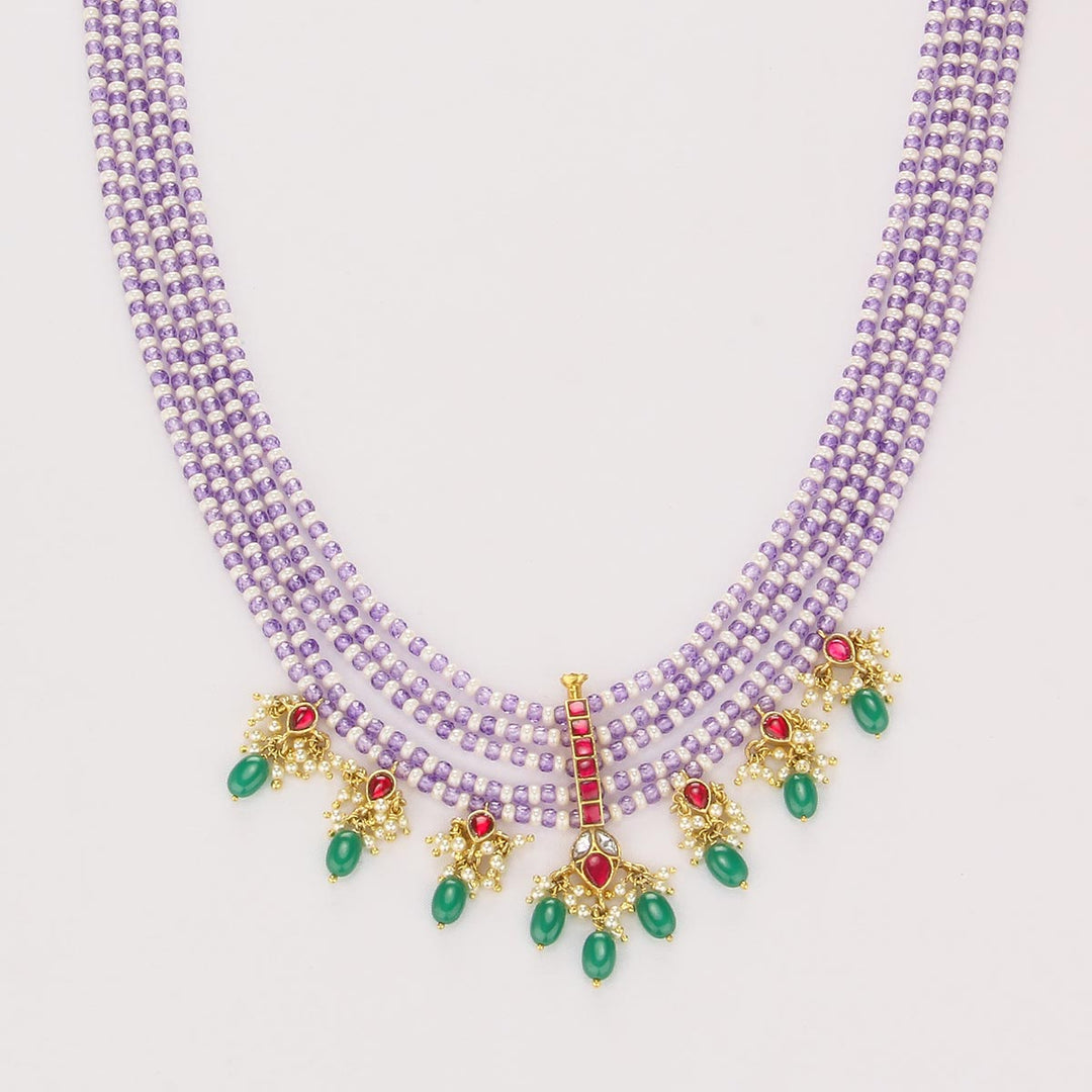 Violet Rays Long Necklace