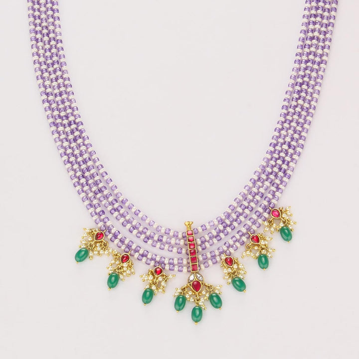 Violet Rays Long Necklace