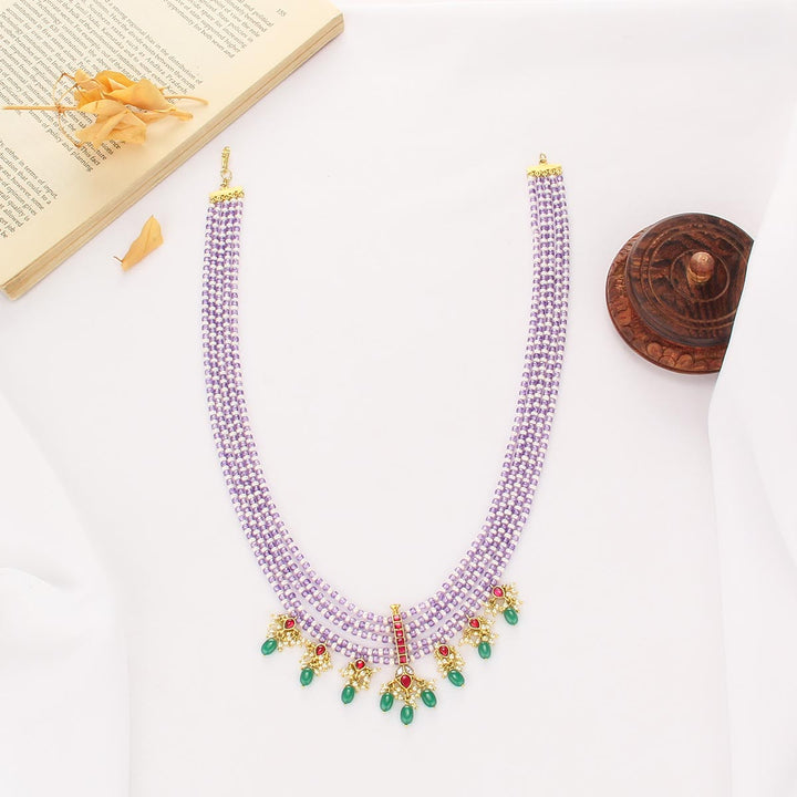 Violet Rays Long Necklace