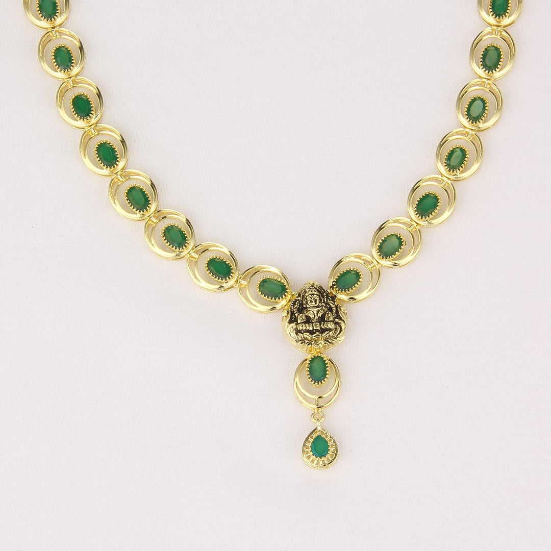 Glowing Charm Short Necklace Set