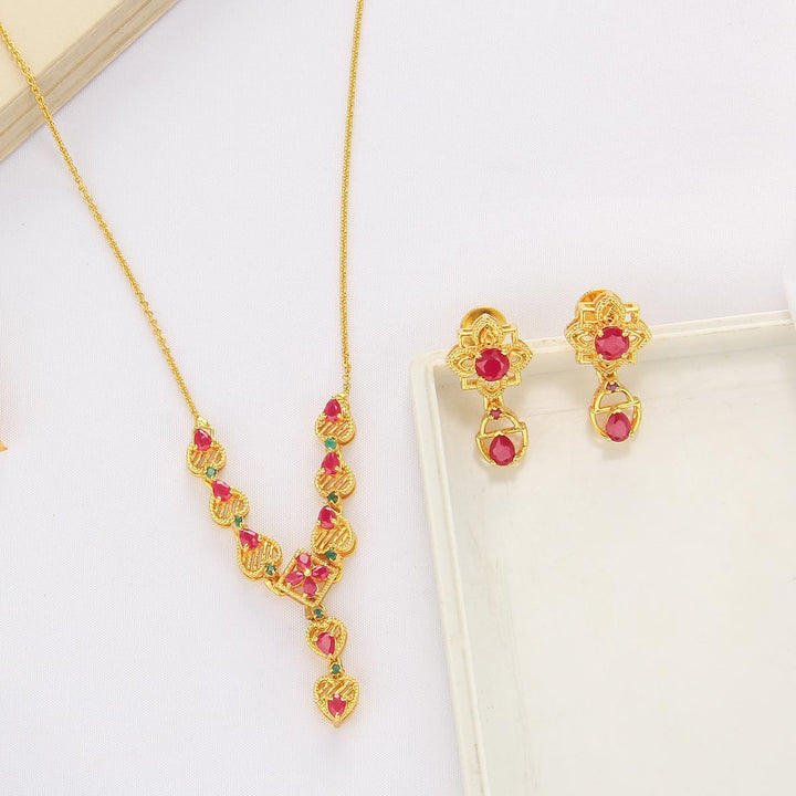 Dazzle Long Necklace Set
