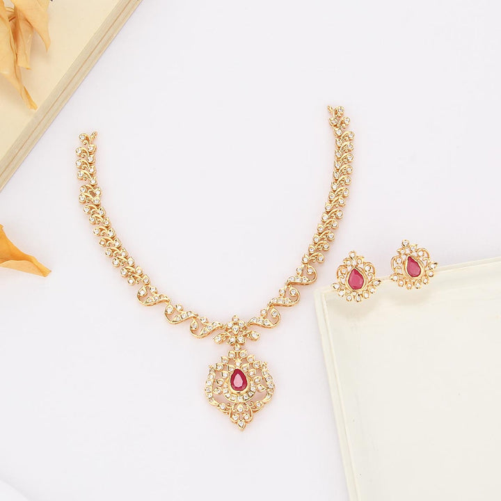 Dazzle Charm Short Necklace Set
