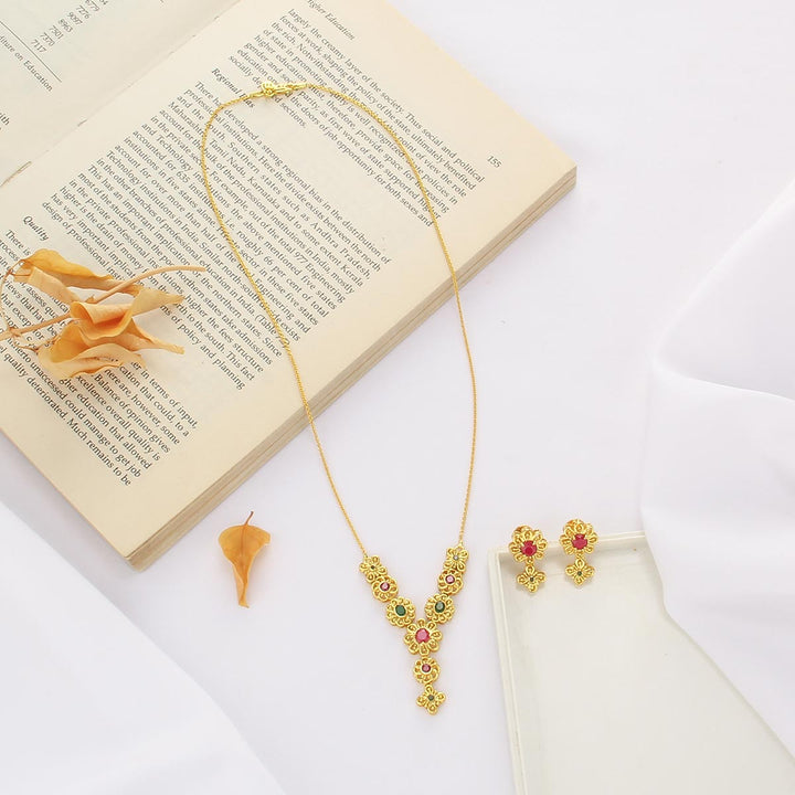 Abitha Long Necklace Set