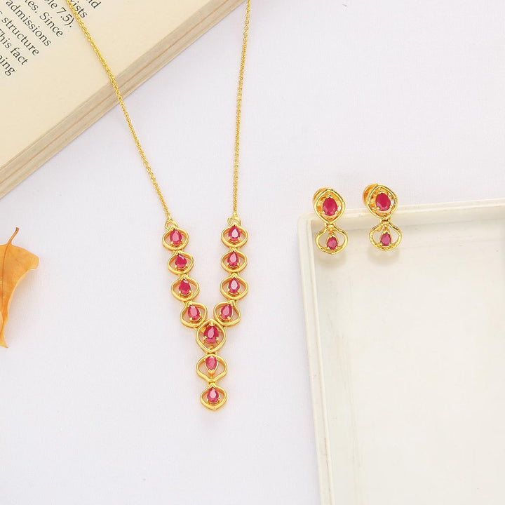 Rebina Long Necklace Set
