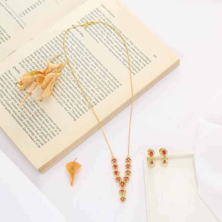 Rebina Long Necklace Set